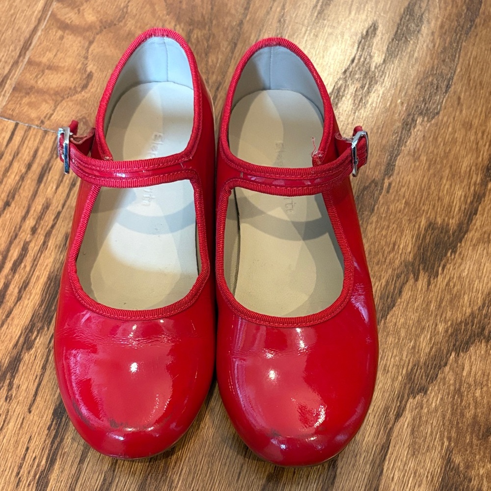 Elephantito Shiny Red Mary Jane Dress Shoes